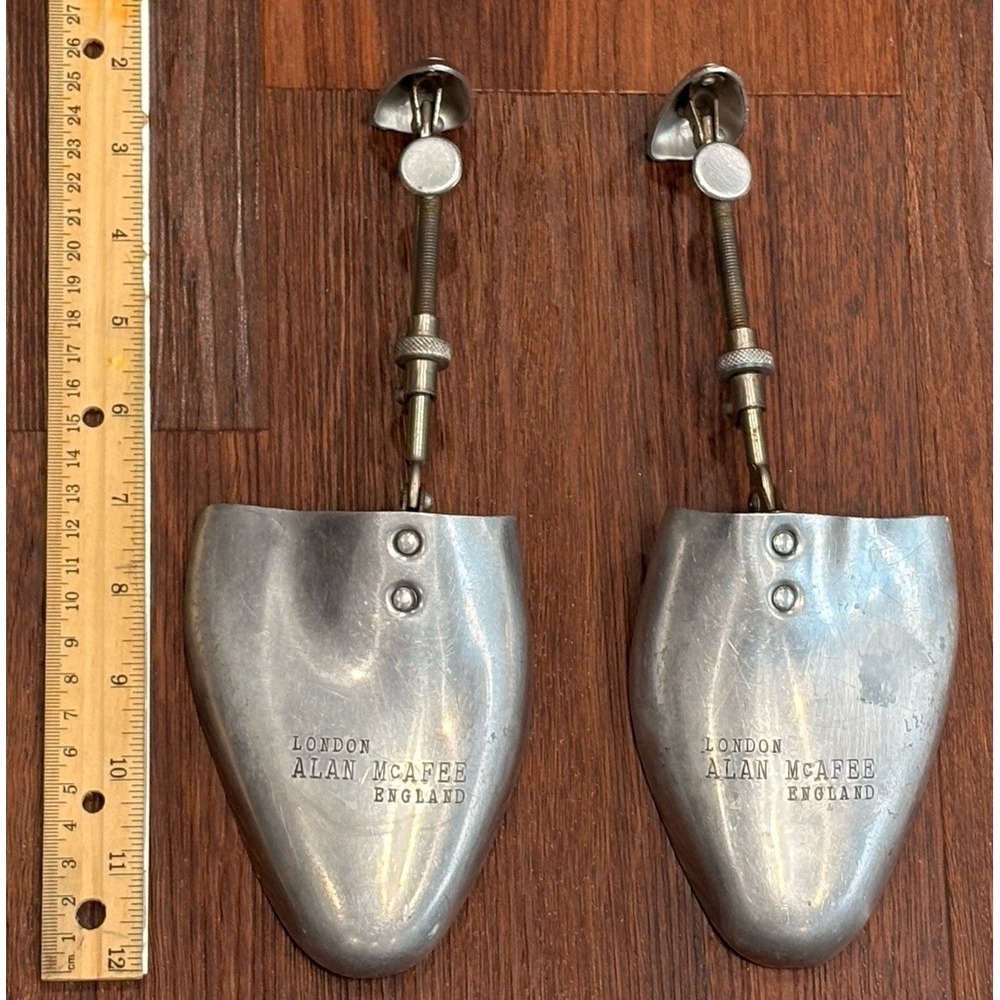 Vintage London Alan McAfee Aluminum Shoe Trees Inserts Made In England 7 X 8 M - Picture 5 of 16